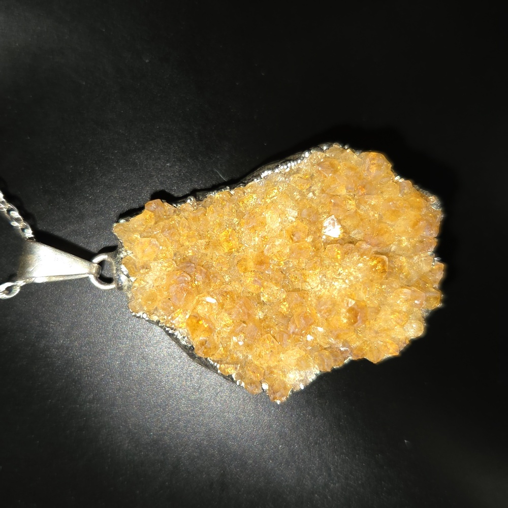 🎁 Druzy Citrine Necklace NEW